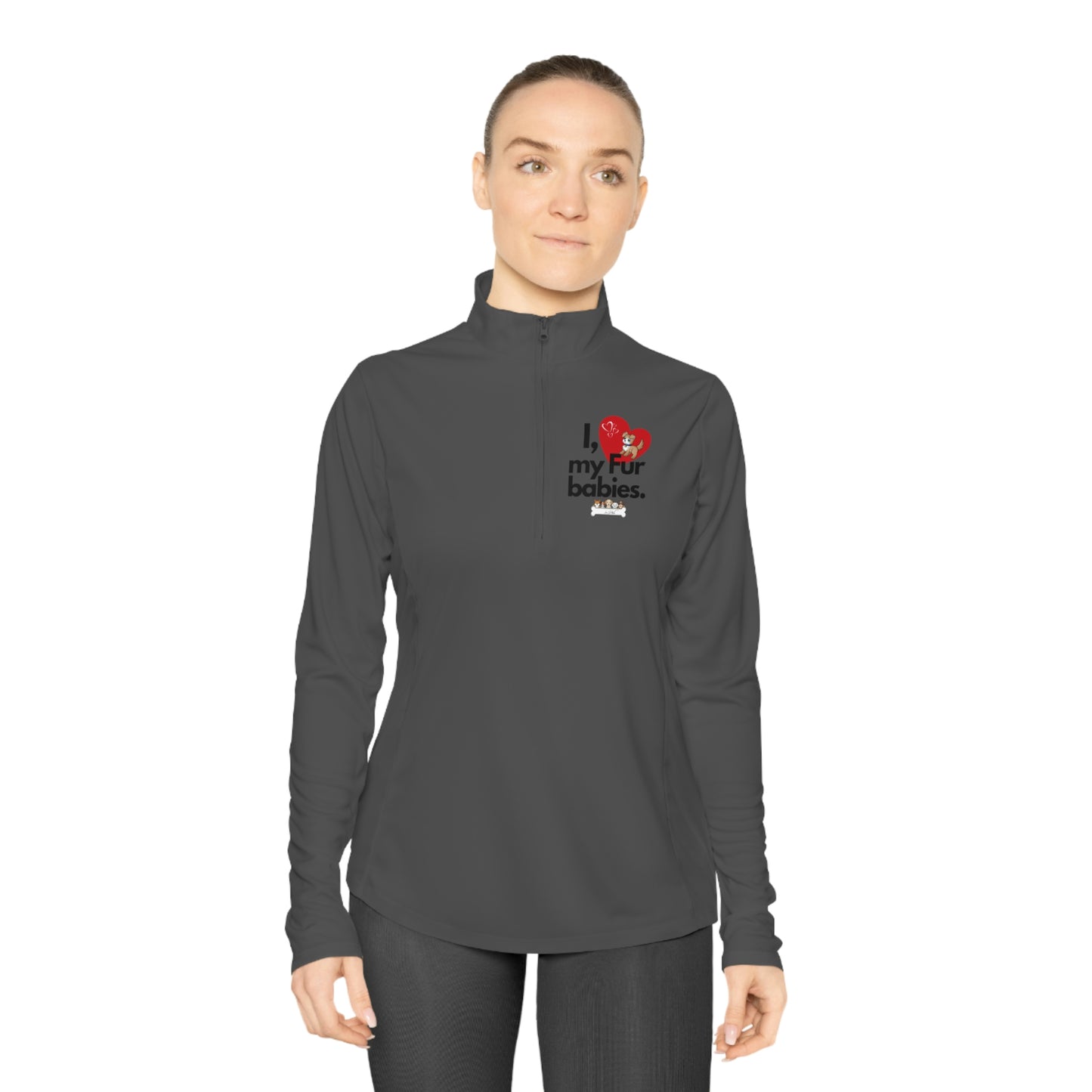 Women's (I Love My Fur babies) Quarter-Zip Pullover