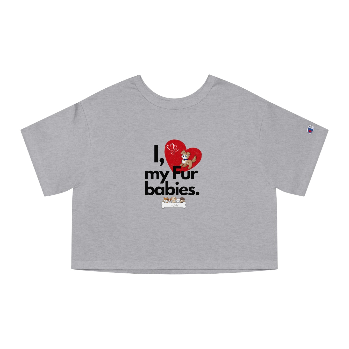 Champion Women's (I Love My Fur Babies) Heritage Cropped T-Shirt