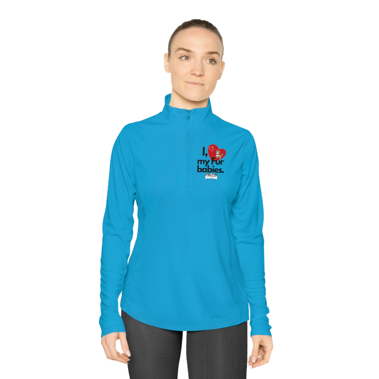 Women's (I Love My Fur babies) Quarter-Zip Pullover