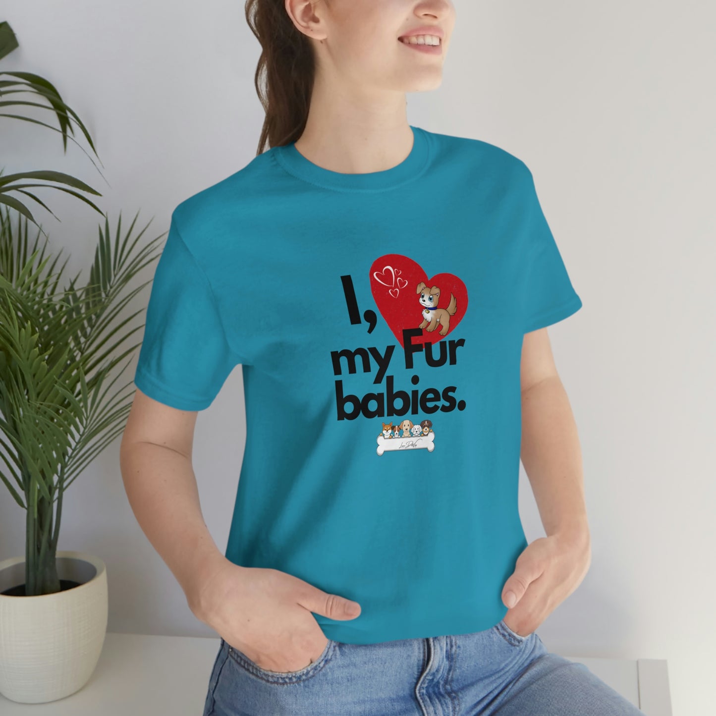 Women's (I Love My Fur babies) Jersey Short Sleeve Tee