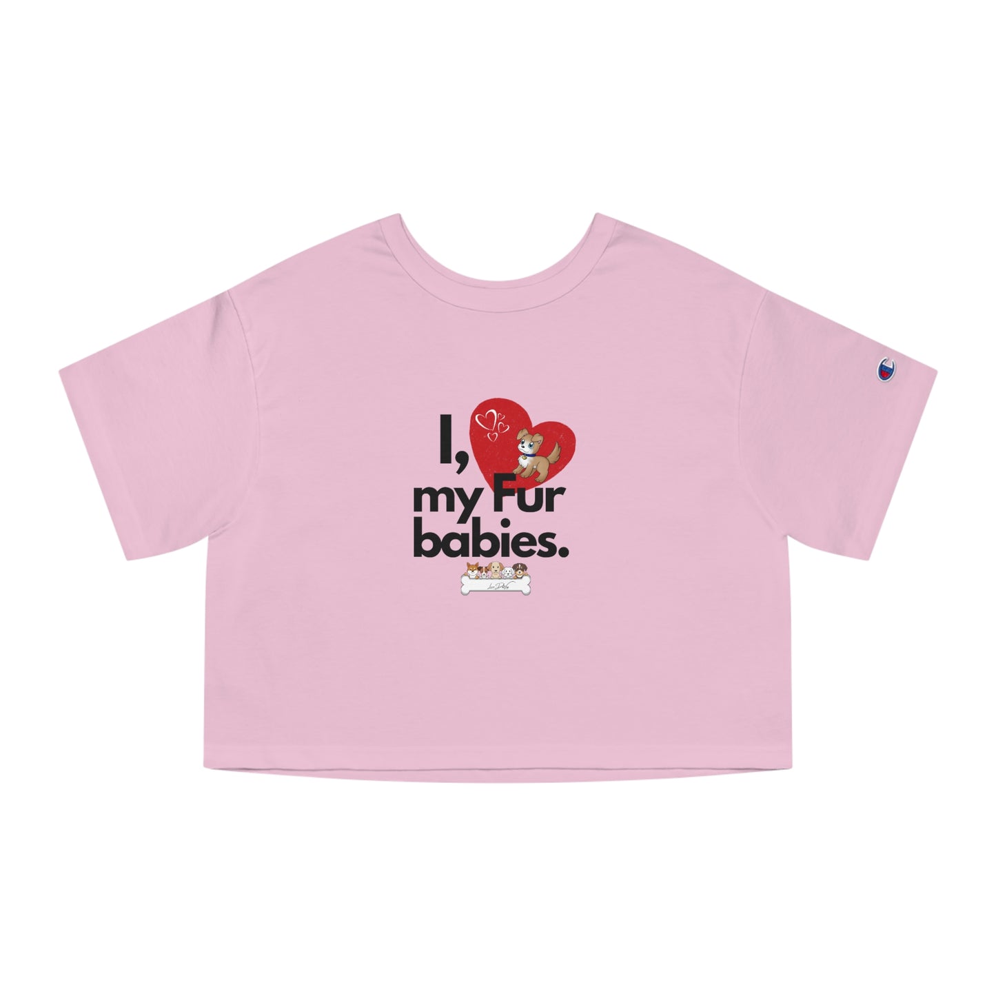 Champion Women's (I Love My Fur Babies) Heritage Cropped T-Shirt