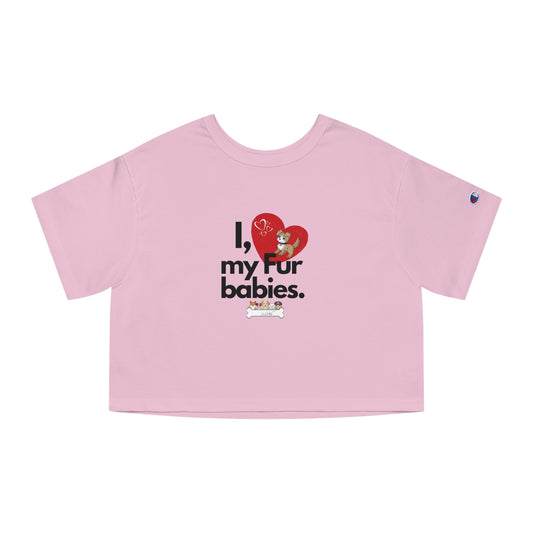 Champion Women's (I Love My Fur Babies) Heritage Cropped T-Shirt